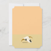 Kuh-Schädel-Foto-Einladung Einladung (Rückseite)