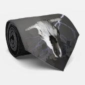 KUH-SCHÄDEL UND BLITZ KRAWATTE (Gerollt)