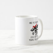 Kuh schaut auf mein Gesicht Kaffeetasse (VorderseiteRechts)