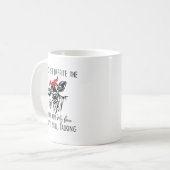 Kuh schaut auf mein Gesicht Kaffeetasse (Vorderseite Links)