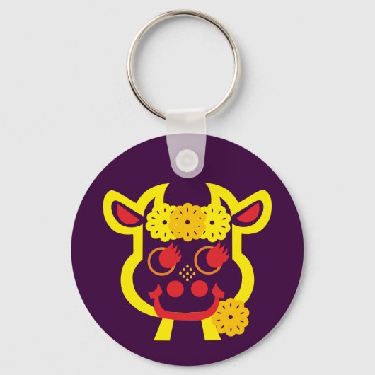 Kuh Schlüsselger Schlüsselanhänger (Vorderseite)