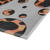 Kuh Schwarz und Orange Polka Dot Print Schneidebrett (Ecke)