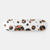 Kuh Schwarz und Orange Polka Dot Print Skateboard (Horizontal)