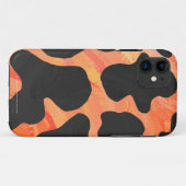 Kuh Schwarz und Orange Print Case-Mate iPhone Hülle (Rückseite (Horizontal))
