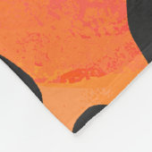 Kuh Schwarz und Orange Print Fleecedecke (Ecke)