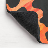 Kuh Schwarz und Orange Print Mousepad (Ecke)