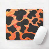 Kuh Schwarz und Orange Print Mousepad (Mit Mouse)