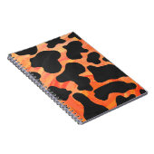 Kuh Schwarz und Orange Print Notizblock (Rechte Seite)