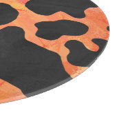 Kuh Schwarz und Orange Print Schneidebrett (Ecke)