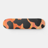 Kuh Schwarz und Orange Print Skateboard (Horizontal)