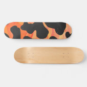 Kuh Schwarz und Orange Print Skateboard (Horizontal)