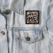 Kuh Schwarz und Orange Wild Me Button (Beispiel)