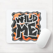 Kuh Schwarz und Orange Wild Me Mousepad (Mit Mouse)