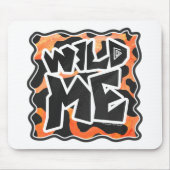 Kuh Schwarz und Orange Wild Me Mousepad (Vorne)