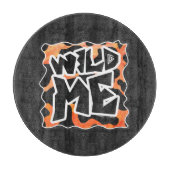 Kuh Schwarz und Orange Wild Me Schneidebrett (Vorderseite)