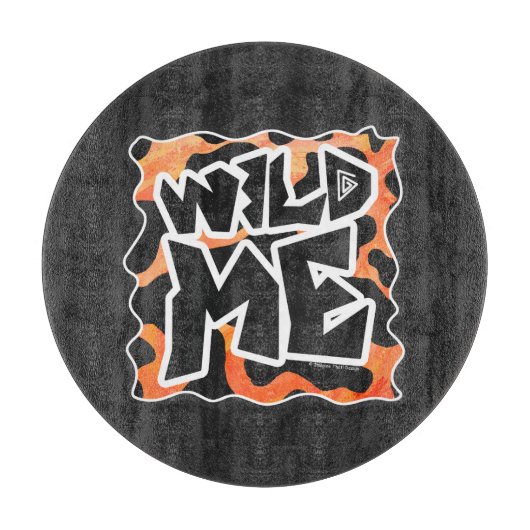 Kuh Schwarz und Orange Wild Me Schneidebrett (Vorderseite)