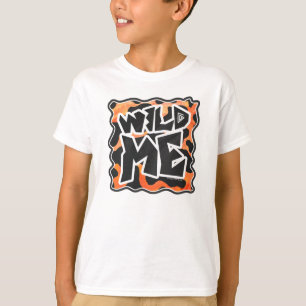 Kuh Schwarz und Orange Wild Me T-Shirt