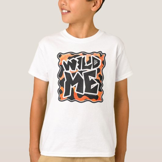 Kuh Schwarz und Orange Wild Me T-Shirt (Vorderseite)