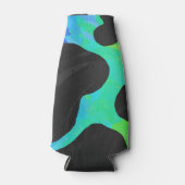 Kuh Schwarz und Regenbogen Druck Flaschenkühler (Vorderseite)