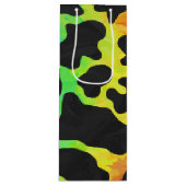 Kuh Schwarz und Regenbogen Druck Geschenktüte Für Weinflaschen (Vorderseite)