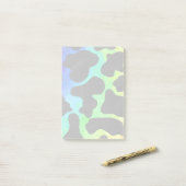 Kuh Schwarz und Regenbogen Druck Post-it Klebezettel (Auf Schreibtisch)