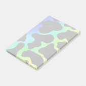 Kuh Schwarz und Regenbogen Druck Post-it Klebezettel (angewinkelt)