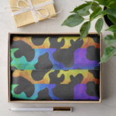 Kuh Schwarz und Regenbogen Druck Seidenpapier (Geschenk)