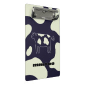 Kuh schwarz und weiß mini klemmbrett (Schrägansicht)