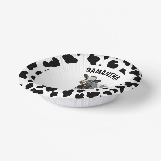 Kuh schwarz und weiß pappteller (Gewinkelt)