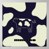 Kuh schwarz und weiß poster (Vorne)