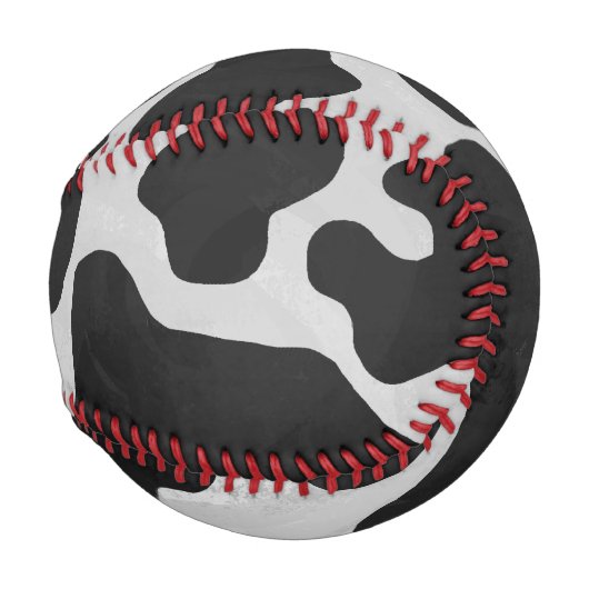 Kuh Schwarz-Weiß-Druck Baseball (Rückseite Links)