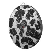 Kuh Schwarz-Weiß-Druck Dartscheibe (Vorderseite rechts)