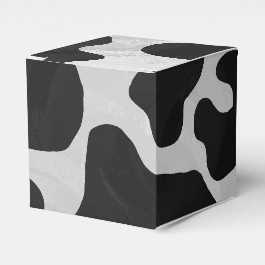 Kuh Schwarz-Weiß-Druck Geschenkschachtel (Vorderseite)