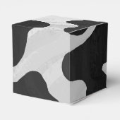 Kuh Schwarz-Weiß-Druck Geschenkschachtel (Rückseite)