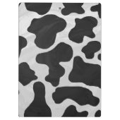 Kuh Schwarz-Weiß-Druck Klemmbrett (Rückseite)