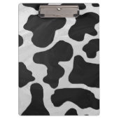 Kuh Schwarz-Weiß-Druck Klemmbrett (Vorderseite)