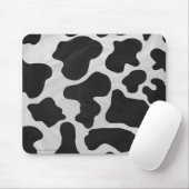 Kuh Schwarz-Weiß-Druck Mousepad (Mit Mouse)