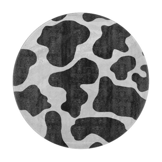 Kuh Schwarz-Weiß-Druck Schneidebrett (Vorderseite)