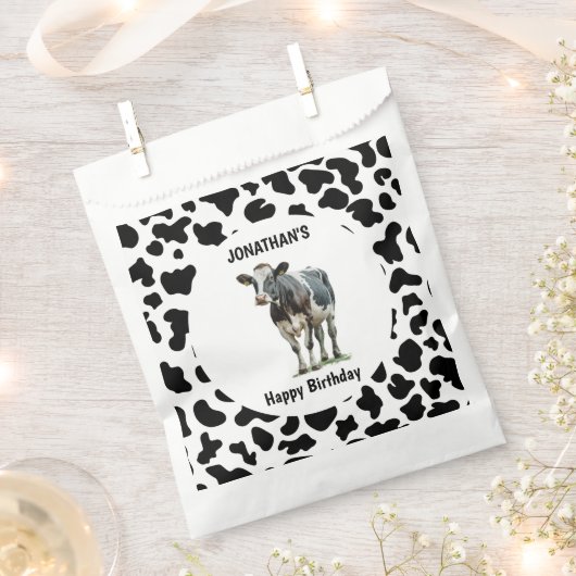 Kuh schwarz-weiß geschenktütchen (Ausgeschnitten)
