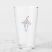 Kuh Schwarz Weiß Halloween Hexe Glas (Rückseite)