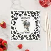 Kuh schwarz-weiß serviette (Beispiel)