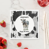 Kuh schwarz-weiß serviette (Beispiel)