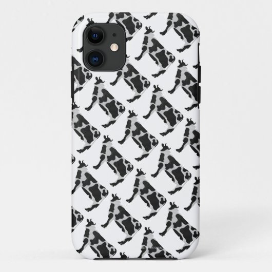 Kuh Schwarz-Weiß-Silhouette Case-Mate iPhone Hülle (Rückseite)