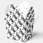 Kuh Schwarz-Weiß-Silhouette Geschenkschachtel (Geöffnet)