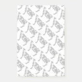 Kuh Schwarz-Weiß-Silhouette Post-it Klebezettel (Vorderseite)