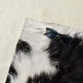 Kuh Schwarz-weiße Punkte Strandtuch (Beispiel)