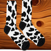 Kuh schwarze und weiße Socken