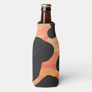 Kuh-schwarzer und orange Druck Flaschenkühler