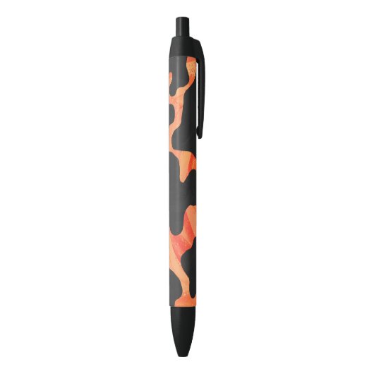 Kuh-schwarzer und orange Druck Kugelschreiber (Unterseite (Vertikal))