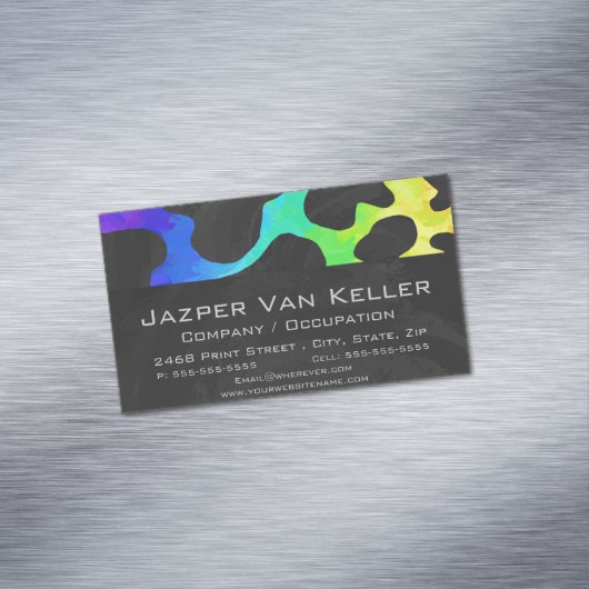 Kuh-Schwarzes und Regenbogen-Druck Magnetische Visitenkarte (Beispiel)